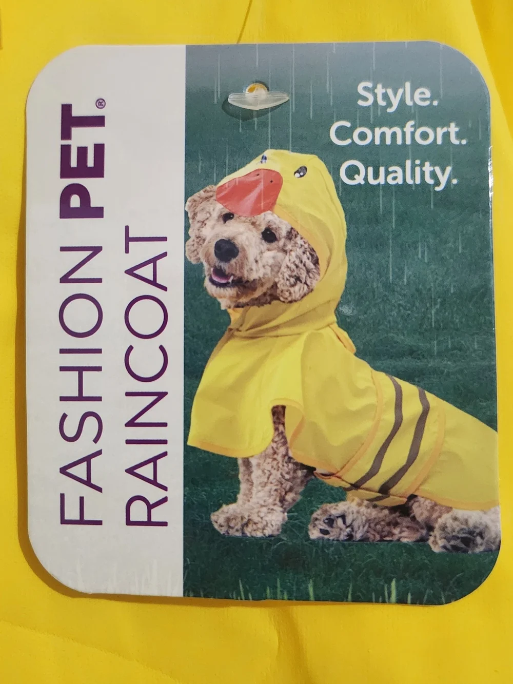 XL Yellow Reflective Dog Raincoat with Hood